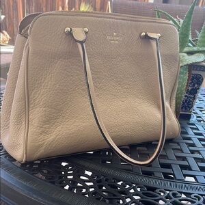 Kate Spade Tan Shoulder Bag with Structured Design